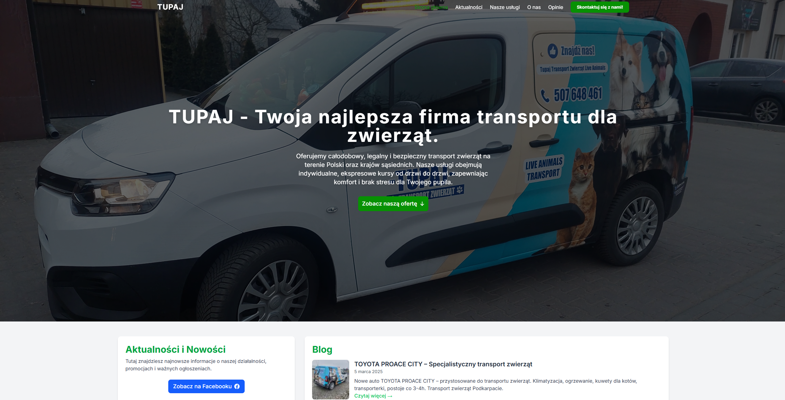 Tupaj Transport Zwierząt